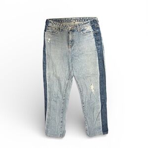 Two-Tone Denim Jeans